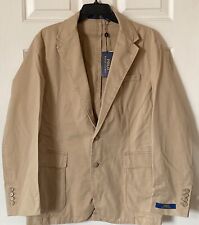 $248 NWT Mens Polo Ralph Lauren Unconstructed Chino Sport Coat Jacket Blazer Tan