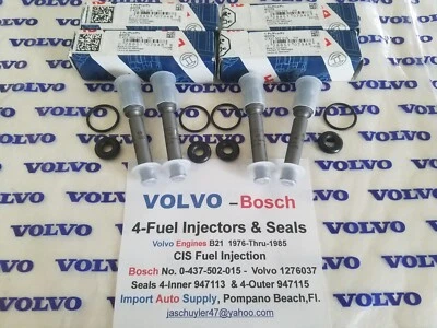 Conjunto e vedações de injetor de combustível Volvo B21F e B21FT 242 - 244 - 245 76-85 CIS - Imagem 1 de 3
