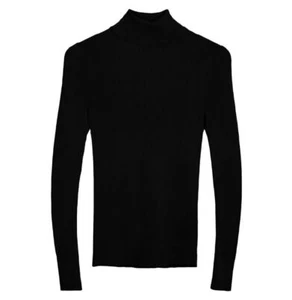Ladies EU Brand Viscose Ribbed Roll Polo High Neck Turtle Roll Jumper Tops A31 - Picture 1 of 3