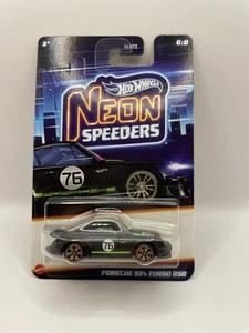 2025 Hot Wheels Porsche 934 Turbo RSR Black HW Neon Speeders 6/8 - Picture 1 of 2
