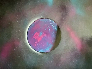 Original Abstract Celestial Planet 20x16 Canvas Painting by Kaiden Asher - Picture 1 of 2