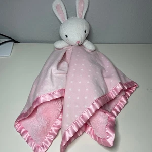Cloud Island rosa weiß Bunny Lovey Babydecke Oversize XL Satinborte *LESEN* - Bild 1 von 8
