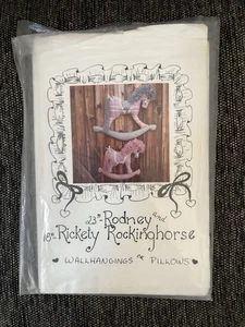 Primitive Pattern For Rocking Horses Wallhanging Pillows Vintage Pattern & Uncut - Picture 1 of 1