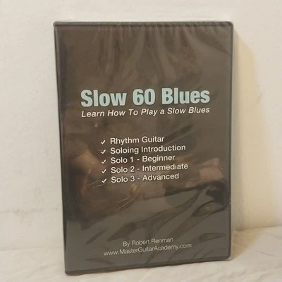 Slow 60 Blues:Learn How To Play A Slow Blues By Robert Renman Sealed DVD - Image 1 of 3