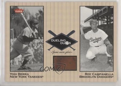 Greats Dueling Duos 2002 recuerdos individuales Yogi Berra Roy Campanella reliquia patio Foto 1 de 2