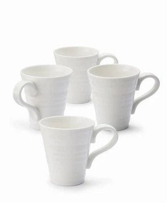 Фарфоровые кружки Portmeirion коллекция Sophie Conran 12,5 унции, набор из 4 - белые - Изображение 1 из 4