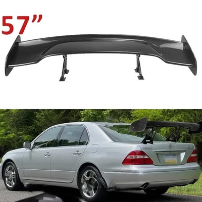 For Lexus LS430 LS460 LS500 57"GT Rear Trunk Spoiler Wing Carbon Fiber Look Foto 1 de 4