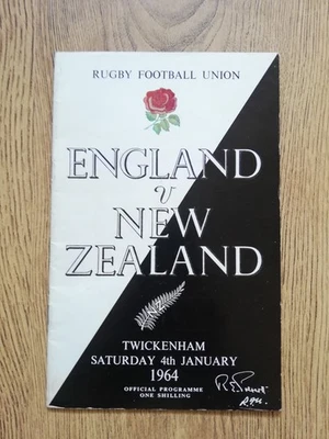 England v New Zealand 1964 Rugby Programme - Image 1 of 2