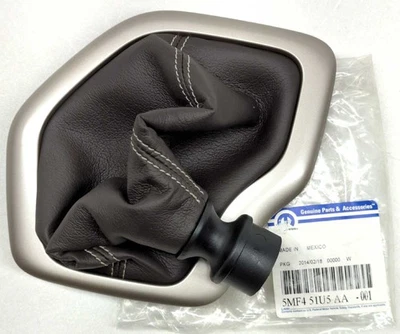 Nueva bota de cambio de cuero Mopar 2014-2017 Fiat 500L marrón 5MF451U5AA fabricante de equipos originales Foto 1 de 4