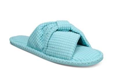 Zapatillas Charter Club para mujer con nudo texturizado, azules, talla M (7-8) precio de venta sugerido por el fabricante 35 USD Foto 1 de 4