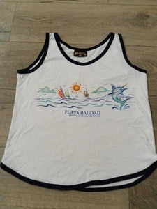 Playa Club Talla M Playa Bagdad Verano Ropa de Playa Camiseta sin mangas - Imagen 1 de 4