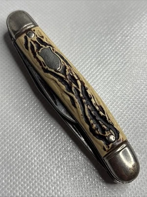 Navaja de Bolsillo Plegable Vintage Colonial Prov EE. UU. 2 Hojas Jack Foto 1 de 4