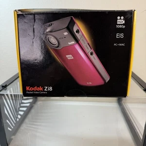 Videocámara Kodak Zi8 HD de bolsillo para cámara digital en caja con cargador de tarjeta SD - Imagen 1 de 24