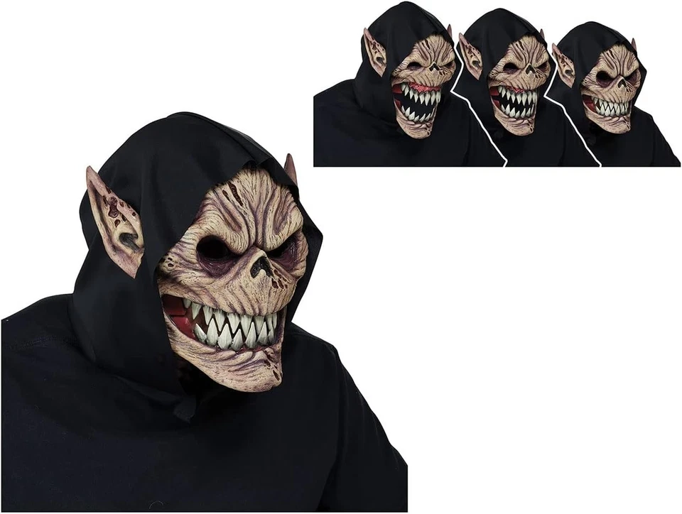 Fright Fiend Ani-Motion Mask Fancy Dress Up Halloween Adult Costume Accessory - Image 1 of 1