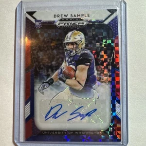 2019 Panini Prizm Draft Picks Auto RC Red White Blue #271 Drew Sample #64/99 - Picture 1 of 3