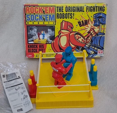Mattel Rock 'Em Sock 'Em Robots Original Fighting Game In Box Working 2012. - Image 1 of 4
