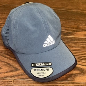 Adidas Superlite II Cap Hat Womens Adjustable Blue Reflective UPF 50 Reflective - Picture 1 of 6