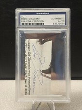 Eddie Giacomin PSA/DNA Slabbed Autograph New York Rangers Legend