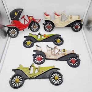 1910 Buick metal Garage Art Antique Aluminum Classic Cars Lot of 5 - Foto 1 di 14