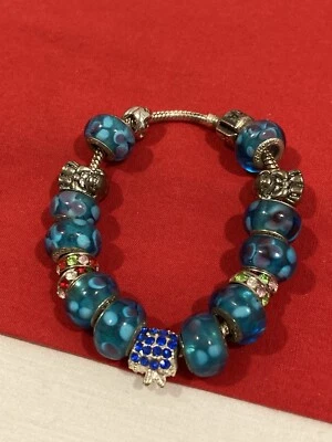 PANDORA 925 Signed Authentic Sterling Silver Charm Bracelet & 18 Charms 7-5/8” - Image 1 of 4