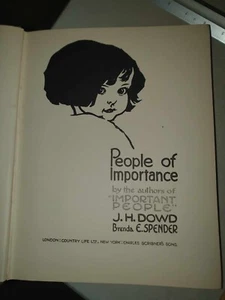 1935 PEOPLE OF IMPORTANCE J H DOWD BRENDA SPENDER 83 PGS PENCIL DRAWINGS @ - Picture 1 of 15