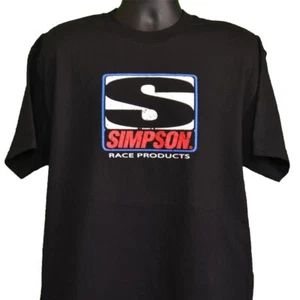 Simpson Race Products Men's Short Sleeve Black T-Shirt with Logo XL - Picture 1 of 1