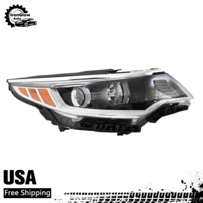 Halogen Headlight Assembly For 2016 2017 2018 Kia Optima Passenger Right Side Foto 1 de 4