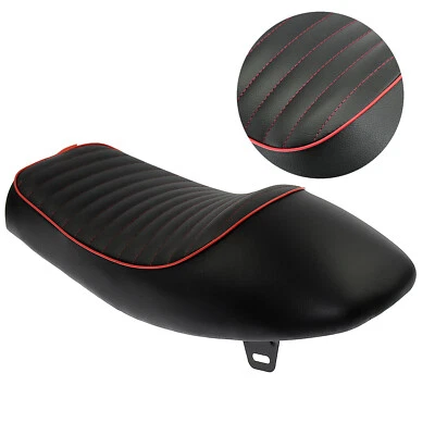 Motorcycle Universal Cafe Racer Seat Flat Hump Saddle For Honda CB Suzuki Yamaha - Image 1 of 4