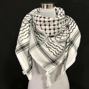 Shemagh Keffiyeh Scarf Palestine Original Arafat Hatta Brand Cotton-Free Shipp - Imagen 1 de 12