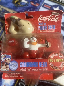 Coca-Cola Polar Crew Snowboard Bear Wind-up Toy, NOS, Sealed, 1998 - Picture 1 of 2