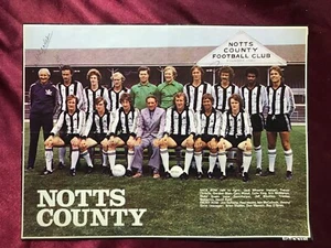 17 Autographs NOTTS COUNTY FC 1970s-Handsigned Poster! Wheeler (†)-Sirrel (†) - Picture 1 of 5