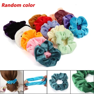 5 Pack Women Girl Hair Scrunchies Velvet Elastic Hair Bands Scrunchy Rope Ties - Picture 1 of 9