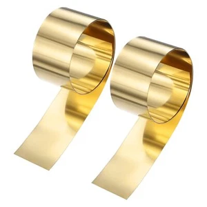 2-Pack Brass Sheet Roll 39"x 1.6"x 0.008"LxWxT Metal Foil Plate Hardware Bras... - Picture 1 of 7