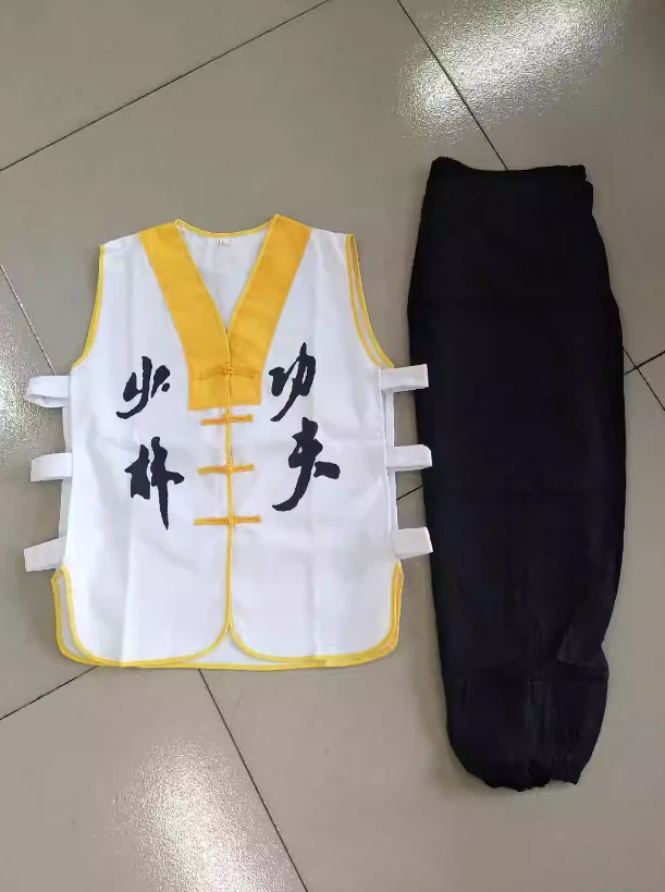Shaolin Blanco Arhat Monje Kung Fu Chaleco Camisa Kung Fu Wushu Artes Marciales Chaqueta Foto 1 de 1