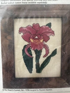 The Heart's Content Kahala Cattleya Orchid Cross Stitch Kit Tropical Floral 52 - Picture 1 of 3