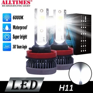 Kit de faros LED H11 2 laterales bombilla lámpara haz bajo brillante 6500K blanco 360000LM 2 PIEZAS - Imagen 1 de 12