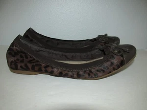 Sperry Top-Sider Size 8.5 Animal Leopard Print Calf Hair Ballet Flat Shoes - Picture 1 of 9