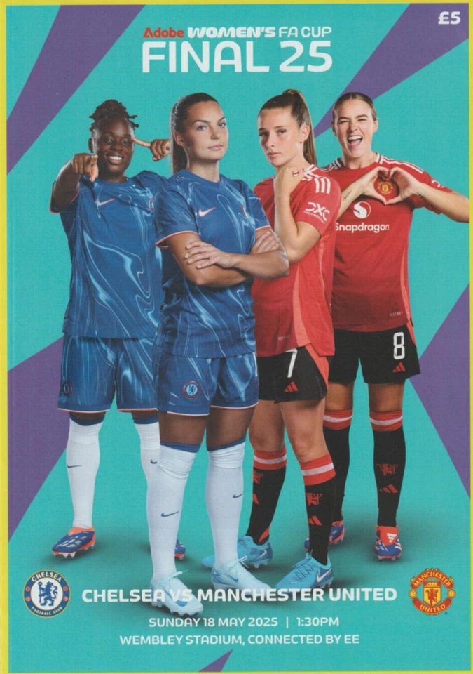 * 2025 WOMENS FA CUP FINAL - CHELSEA v MAN UTD - IN STOCK NOW * - Image 1 of 1