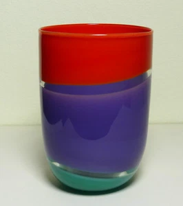 Studioglas Vase, signiert, Charlie Meaker, 1991 - Bild 1 von 2