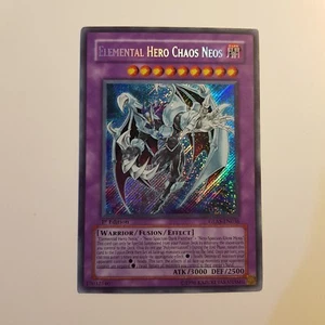 Yugioh Elemental Hero Chaos Neos Secret Rare 1st Edition GLAS-EN036 MINT - Picture 1 of 2