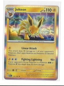 Carta Jolteon 135/165 Holo Pokemon 151 inglese - Foto 1 di 1
