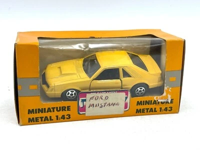 Vintage Norev JET CAR Ford Mustang 1/43 YELLOW NEW OLD STOCK #AF - Immagine 1 di 4