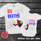Spiderman Big & Little Brother Sister Pasujący T-shirt Zestaw Rodzeństwo Prezent