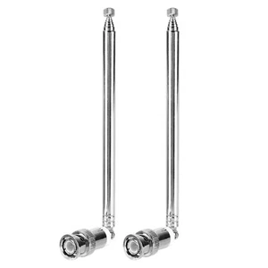 2pcs/Set VHF/UHF/AM/FM 7 Sections BNC Connector Telescopic Antenna For Radio - Zdjęcie 1 z 12