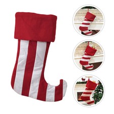 2Pcs Christmas Stocking Candy Storage Sock Xmas Gift Bag (Random Style)