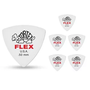 Dunlop Tortex Flex Triangle Guitar Picks .50 mm 6 Pack - Picture 1 of 3