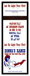 Vintage Damen Ranch Matchbook - Bild 1 von 2