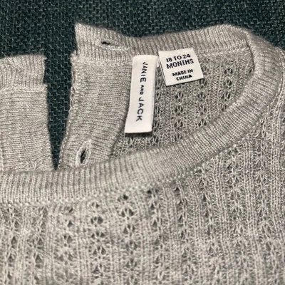 Mameluco tejido Janie And Jack gris 18-24 meses Foto 1 de 4