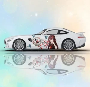 Itasha Custom Car Decals; Anime Inspired Car Decals; Itasha Side Decal,Both Side - Bild 1 von 1