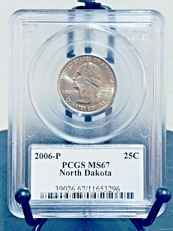 2006-P Washington Quarter North Dakota PCGS MS67 Mint State 67 #11653296 - Image 1 of 2